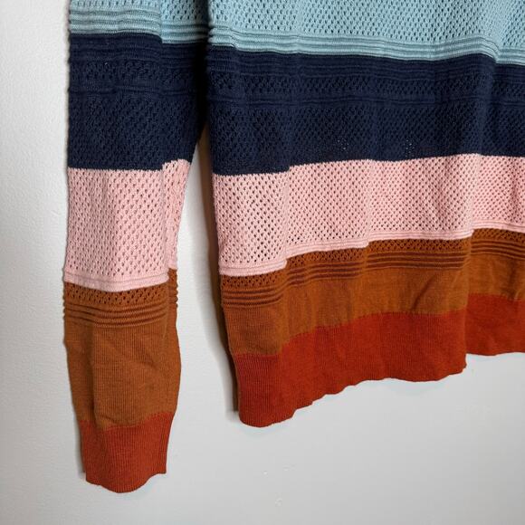 Market & Spruce Multicolor Color Block Crew Neck Sweater NWT Women’s XL - Picture 5 of 9